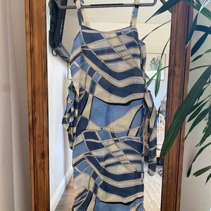 Open slit swim cover up